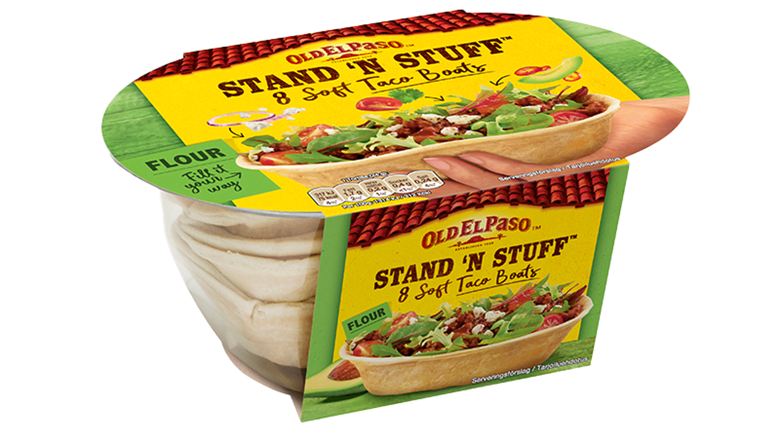 Stand 'N Stuff™ Soft Tortilla bowls hero